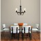 Westinghouse Chandelier 60W 3-Light Barnwell, Textured Iron Barnwood Clear Hammered Glass 6331800 - alternate 4